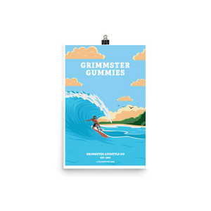 Grimmster Lifestyle Co. Surfer Poster