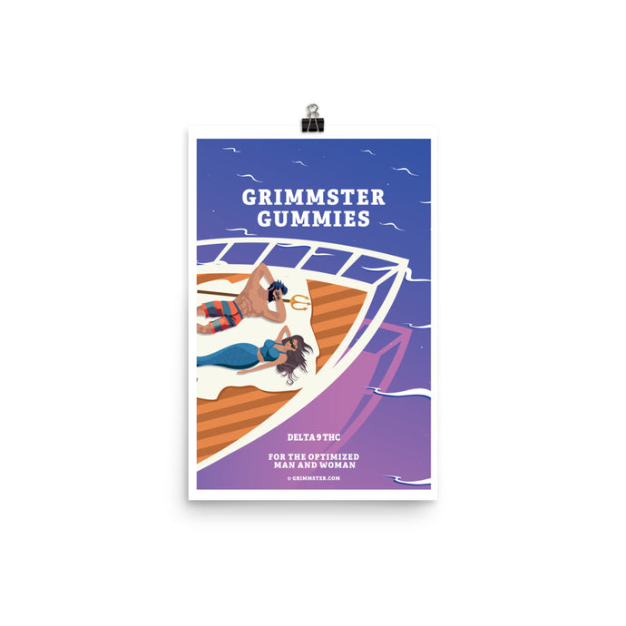 Grimmster - Neptune and Mermaid Yacht Deck Poster