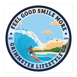 Grimmster Lifestyle Co. Surfer Barrel Ride